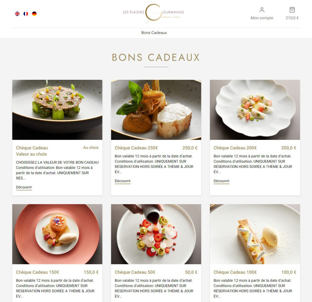 Aji Box chèques cadeaux screen